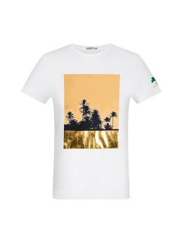 Slim-fit Cotton Coconut Print T-shirt