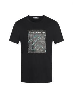 City Impression-Green Road Cotton Crew-neck T-shirt