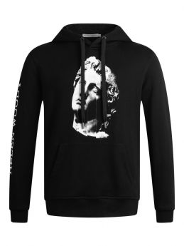 Hooded Sweatshirt in Cotton-Blend with New-Season Sculpture Print