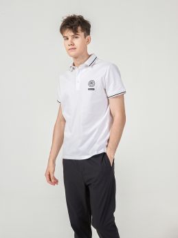 Slim-fit Polo Shirt with Castle Badge Print