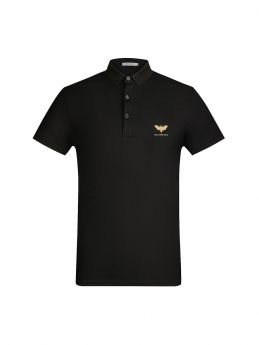 Slim-fit Solid Color Polo shirt with Bronzing Logo