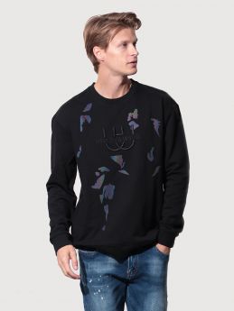 Relaxed-fit Sweatshirt with Sequins Print logo