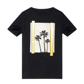 HW New Mens T-shirt Print Patchwork Short-Sleeve T-shirt Brand Top Summer Couple Round Neck T-shirt