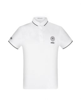 Slim-fit Polo Shirt with Castle Badge Print