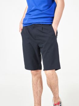 Relaxed-fit Shorts in Stretch Cotton with Solid Color