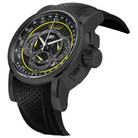 Reef Tiger Aurora Top Speed Black Steel Case Carbon Fiber Dial Quartz Watches RGA3063